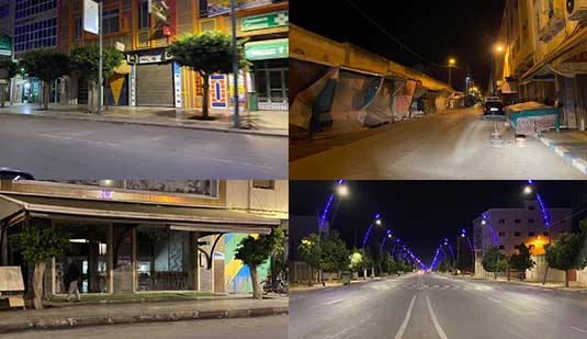 شاهدوا.. هكذا بدت شوارع مدينة العروي ليلة تطبيق الحجر الصحي الجزئي بإقليم الناظور