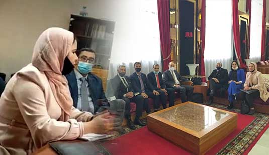 "عتيقة ختا" نقابية تمثل العمال الناظوريون بمليلية في لقاءات بقيادات الأحزاب بالرباط