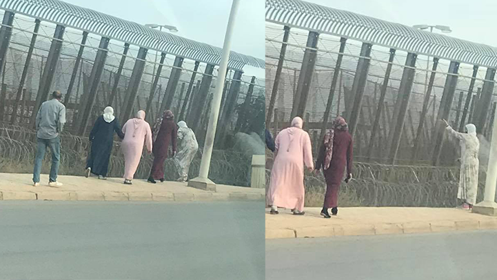  في مشهد مؤلم.. عائلات ناظورية تصل الرحم مع أقاربها بمليلية من وراء السياج