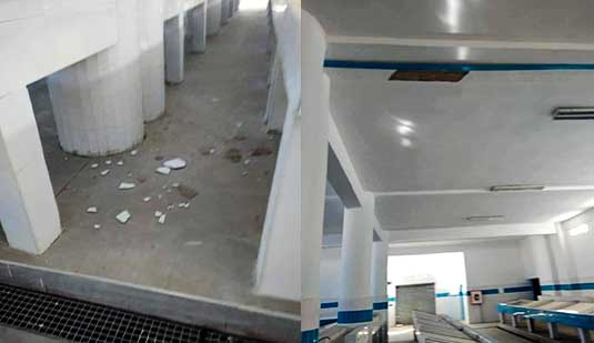 ظهور عيوب وتشققات في المحوتة الجديدة بالعروي قبل افتتاحها 