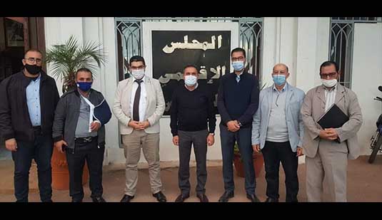 سعيد الرحموني يستقبل القيادة المحلية للاتحاد المغربي للشغل لتدارس مشاكل الطبقة العاملة بالناظور