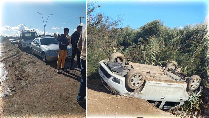 خطير.. إنقلاب سيارة بين سلوان والناظور وإصابة ثلاثة سيدات 