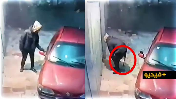  شاهدوا.. كاميرا المراقبة ترصد إقدام لص خطير وبحوزته سيف كبير على اقتحام منزل بالناظور