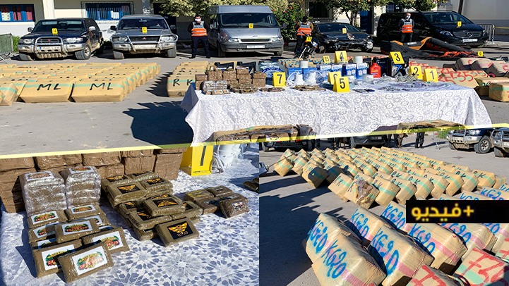 شاهدوا.. هذا ما تم حجزه لدى شبكة تهريب المخدرات من سواحل إقليم الدريوش