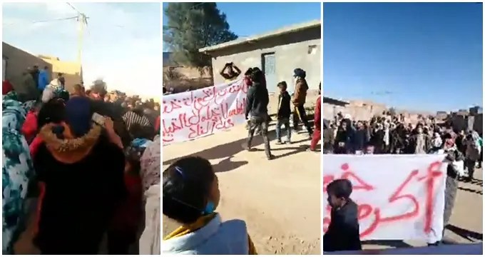 احتجاجات عارمة تنديدا بالجريمة البشعة في حق الطفل “أكرم”