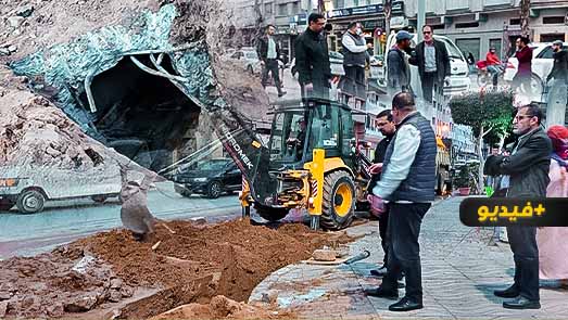 جماعة الناظور تتدخل للمرة الثانية وتوقف أشغال الشركة المكلفة بربط قنوات الماء الصالح للشرب 