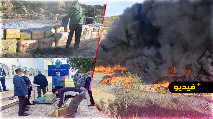 شاهدوا.. جمارك الناظور تتلف محجوزات المخدرات والكوكايين بقيمة 19 مليار سنتيم 