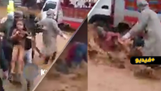 شاهدوا.. مواطنون ينقذون طفلة بأعجوبة بعد أن جرفتها السيول بتطوان