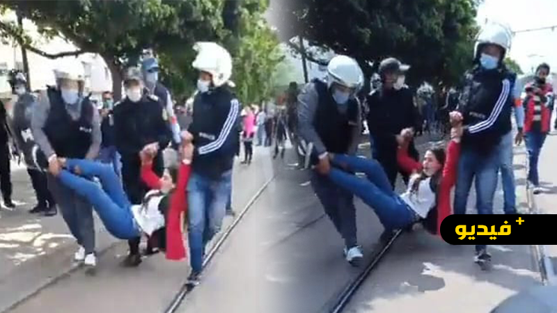 شاهدوا... قمع واعتقالات في صفوف الأساتذة المتعاقدين