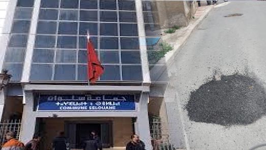 جماعة سلوان تتسلح بالترقيع لإخفاء عيوب وحفر الشوارع الرئيسية