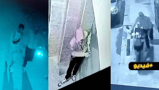 كاميرا المراقبة توثق عملية سرقة دراجة نارية من داخل عمارة سكنية بسلوان