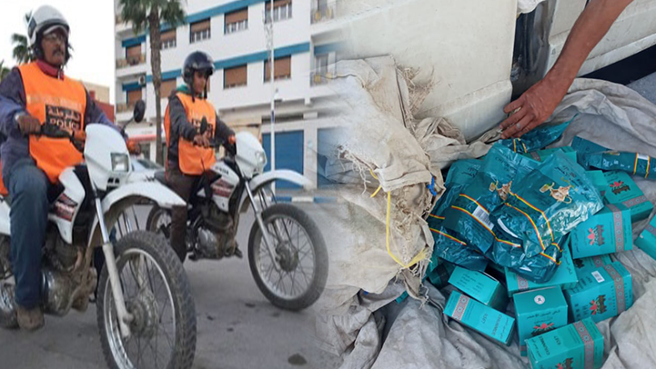 عناصر فرقة الصقور تعتقل لصا متلبسا بسرقة مواد غذائية من داخل سيارة وسط الناظور