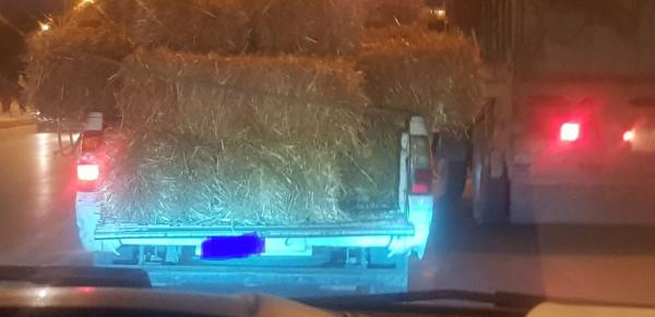 الأمن يُوقف سيارة جماعية مُحملة ب"التبن" الأمن يُوقف سيارة جماعية مُحملة ب"التبن"