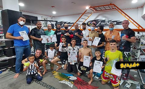  بطل العالم فاضل شهباري  يشرف على تدريب احترافي بجمعية عثمان للرياضات بالناظور