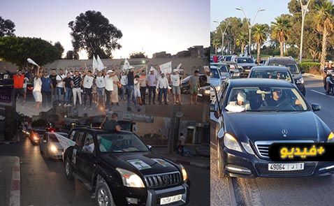 عمر العزوزي يقود حملة حاشدة وسط الناظور وسط دعم كبير من الشباب