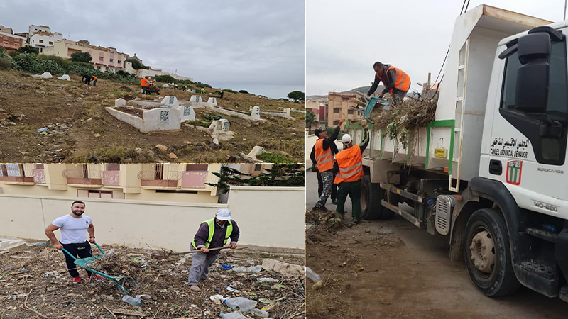 حملة تنظيف واسعة بمقبرة سيدي أحمد عبد السلام بأزغنغان
