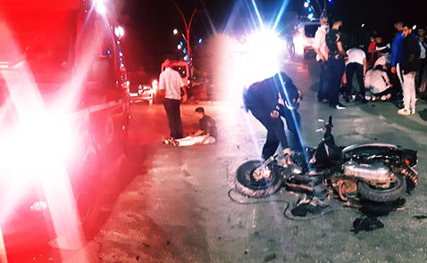 أزغنغان.. سائق سيارة يصدم دراجة نارية ويفر من موقع الحادث