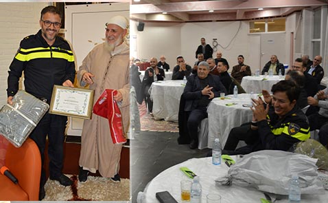 تكريم مفوض الشرطة الريفي بناصر بوعياد بهولندا