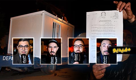 احتجاجات ضد عرقلة تثبيت مقر جمعية سائقي سيارات الأجرة الكبيرة بالناظور