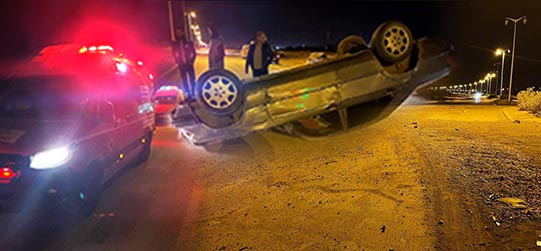 حادثة سير خطيرة في العروي بسبب عشوائية أشغال انجاز الطريق المداري