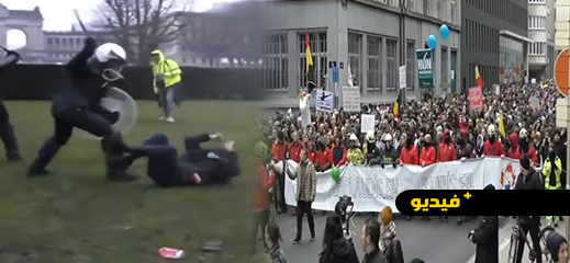 بالفيديو.. آلاف المتظاهرين ومواجهات مع الشرطة احتجاجا على فرض الجواز الصحي في بلجيكا بالفيديو.. آلاف المتظاهرين ومواجهات مع الشرطة احتجاجا على فرض الجواز الصحي في بلجيكا