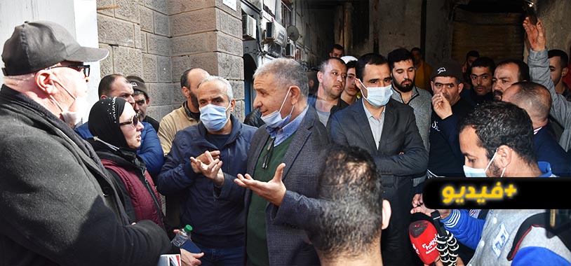 محمادي وخينيتي وفعاليات سياسية تقف على أنقاض سوق المركب 