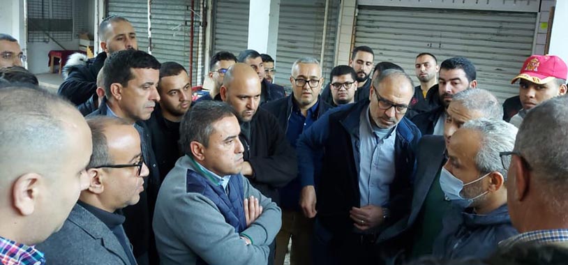 الرحموني يواسي ضحايا حريق المركب التجاري بالناظور