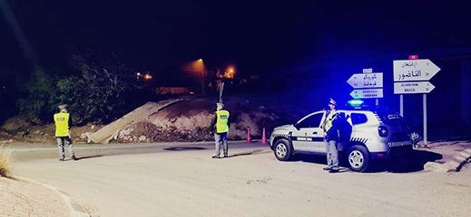 شاهد.. استنفار عناصر الدرك بوكسان ليلة رأس السنة