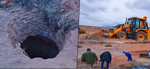 السلطات تشن حملة واسعة النطاق لردم وطمر الآبار العشوائية بقبيلة كبدانة