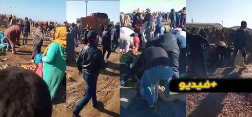 فيديو.. بعد هجومهم على التجار في سوق بالقنيطرة.. اعتقال 20 شخصا بتهمة السرقة