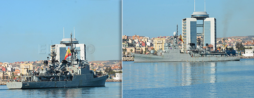 سفينة للمراقبة تابعة للبحرية الإسبانية تدخل ميناء مليلية