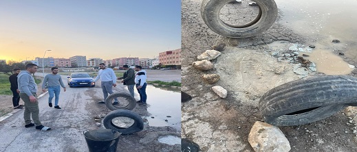 بعدما فقدوا الثقة في مجلسهم.. شباب سلوان يصلحون الشوارع المهترئة 