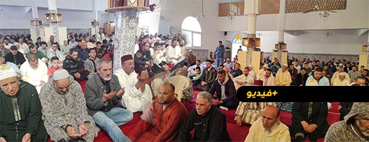 شاهدوا.. تكبيرات المصلين تنير مساجد الدريوش يوم العيد