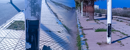 صور.. أسلاك كهربائية عارية بأركمان تهدد المارة بالصعق وتنذر بكارثة