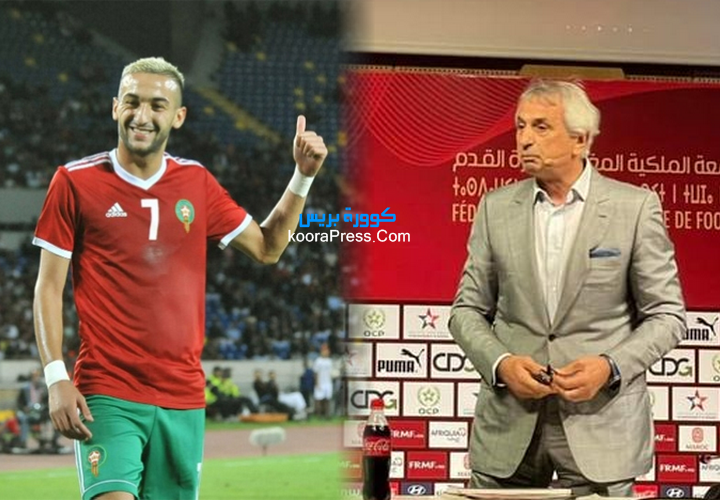 حكيم زياش: لن أعود للعب مع خاليلوزيتش حتى لو وقف فوق عتبة منزلي