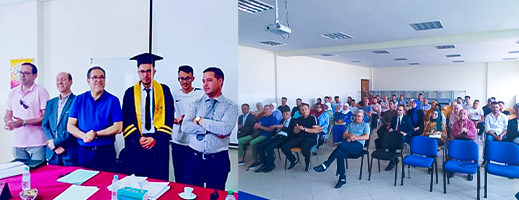 صور.. الطالب الباحث سليل دوار الحيانن ببني سيدال لوطا محمد العمراني  يناقش رسالة الماستر وينال الشهاد بنقطة مشرفة