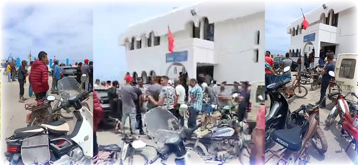 صور.. احتجاجات براس الما بعد وصول السردين إلى 25 درهما للكيلو على شاطئ البحر