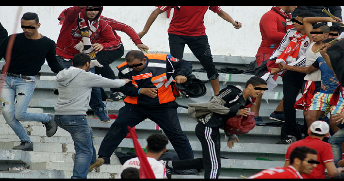 الشغب الرياضي والعنف والسرقة تجر 4 أشخاص للاعتقال