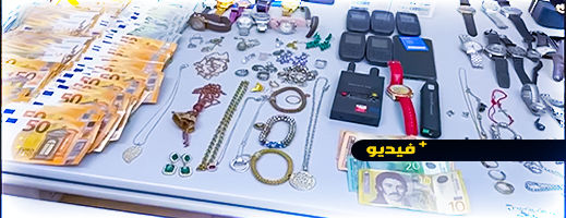 فيديو.. القبض على مجرمين بحوزتهم مسروقات قيمتها تقارب المليار سنتيم بإسبانيا