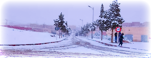 بياض الثلج يكسو مرتفعات الريف ومدن جهة الشرق