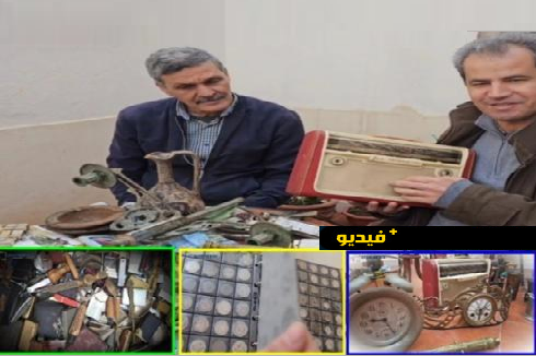 فيديو.. عمر الخضراوي ناظوري حول منزله إلى متحف خاص يلتقي بالباحث يزيد الدريوش