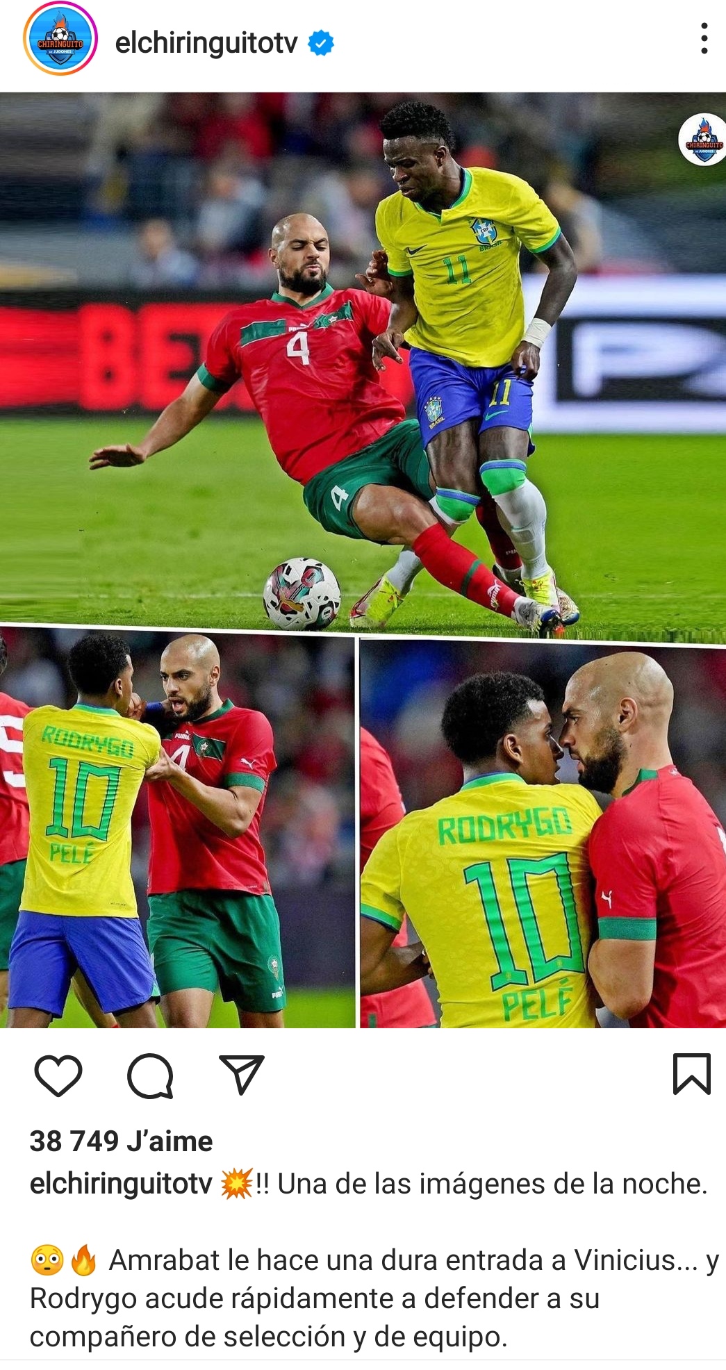 فيديو.. الإعلام الإسباني يتفاعل مع الاشتباك بين أمرابط والثنائي فينيسيوس ورودريغو فيديو.. الإعلام الإسباني يتفاعل مع الاشتباك بين أمرابط والثنائي فينيسيوس ورودريغو