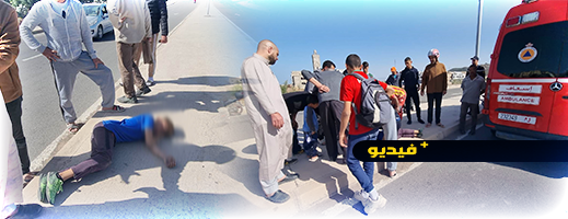 شاهدو.. مراهق ضحية حادث سير خطير بالناظور 