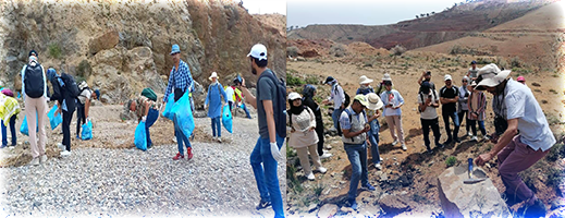 تنظم رحلة دراسية للكشف عن بنية الريف الجيولوجية وتنظيف شاطئ "إفري إفوناسن"