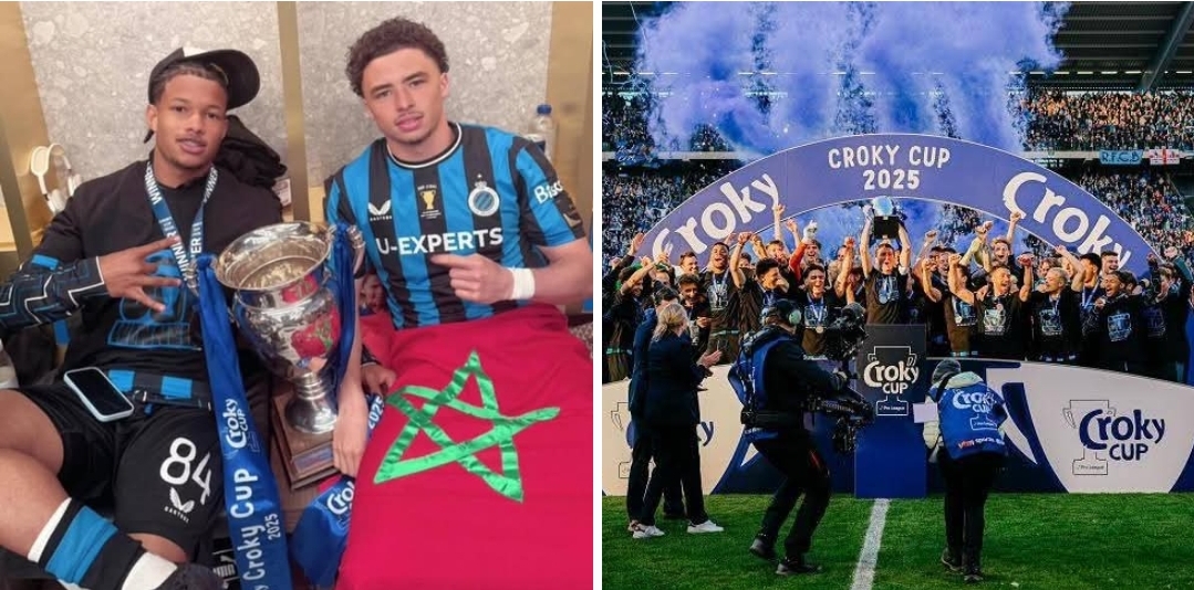 تتويج مثير لكلوب بروج بكأس بلجيكا وشمس الدين الطالبي يرفع العلم المغربي احتفالاً