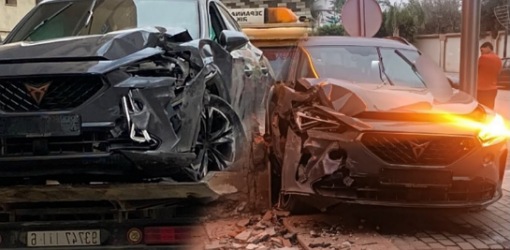 سيارة تقتحم واجهة البنك الشعبي وسط الدريوش في حادث صادم قبيل الفجر