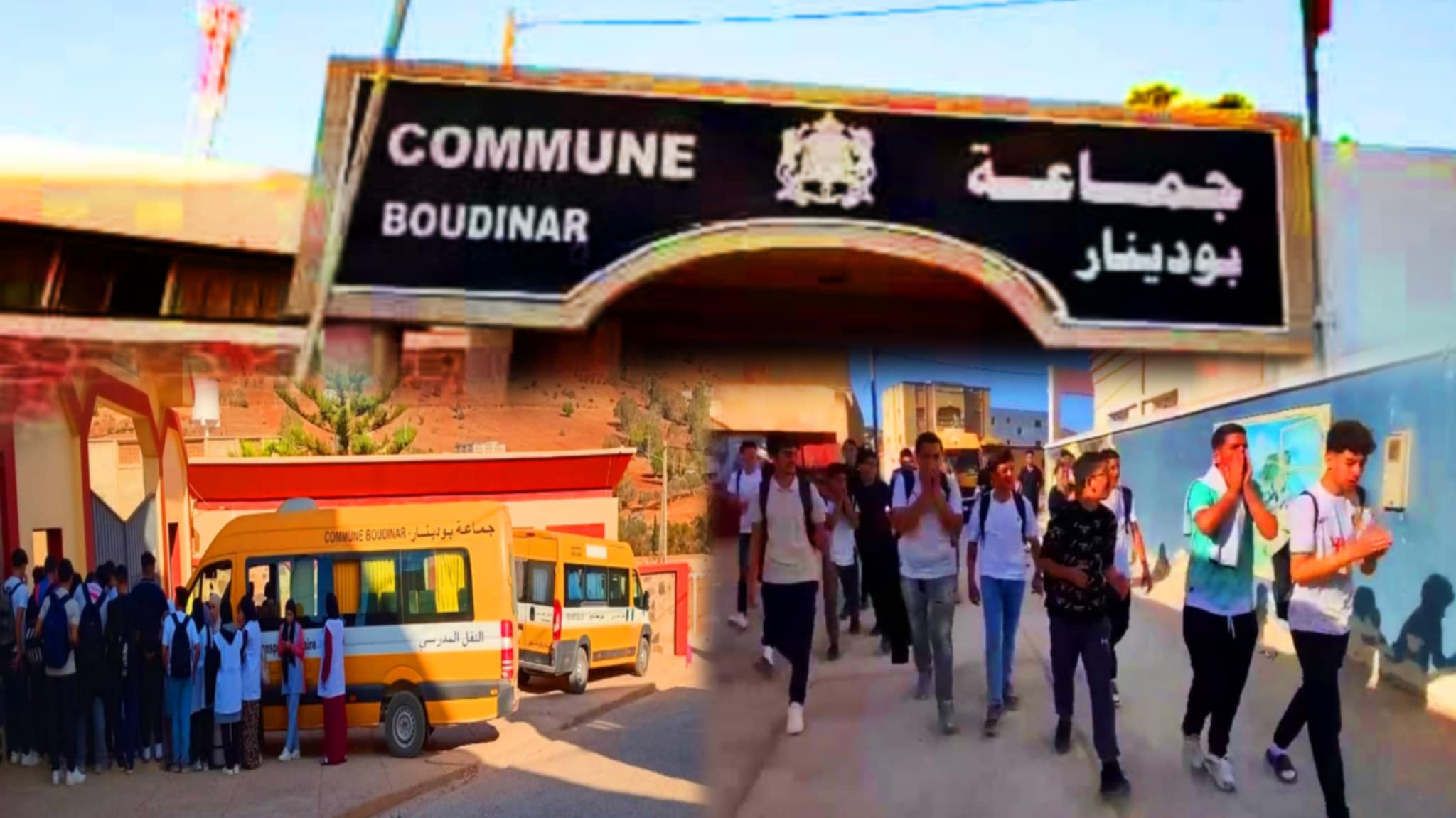 تلاميذ دوار إشنوان يحتجون على أوضاع النقل المدرسي الكارثية بجماعة بودينار.. ومطالب فورية بتدخل عامل الإقليم
