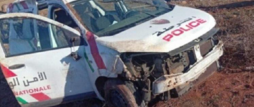 انقلاب سيارة أمنية يستنفر السلطات