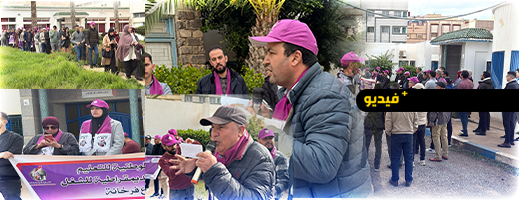 مطالب بإصلاحات عاجلة.. نقابة "ف.د.ش"تحتج أمام مديرية التعليم بالناظور