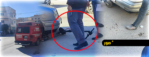 حادث سير ببن الطيب يسفر عن إصابة شاب كان على متن دراجة كهربائية